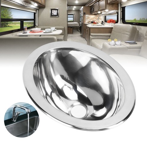 Stainless steel oval sink - stainless,