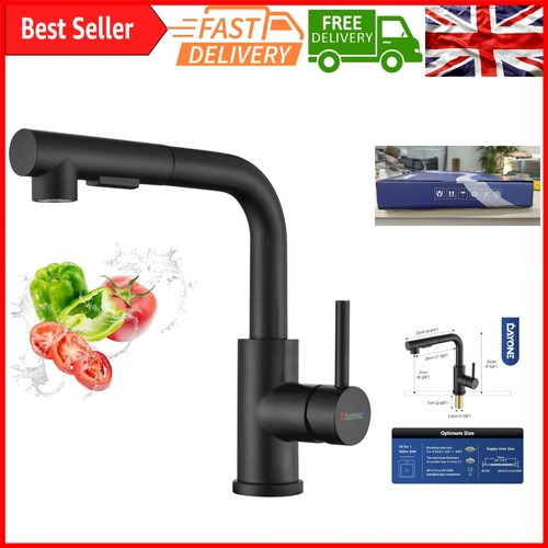 Matt black kitchen tap - matt, with