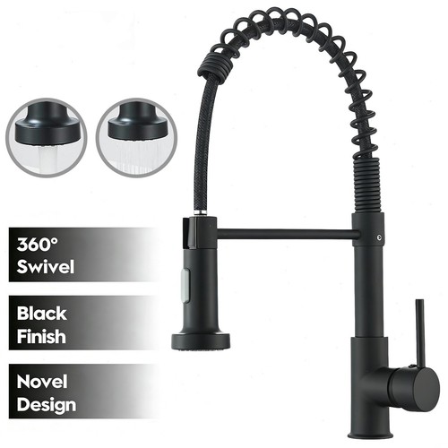 Matt black kitchen sink mixer - kitchen,