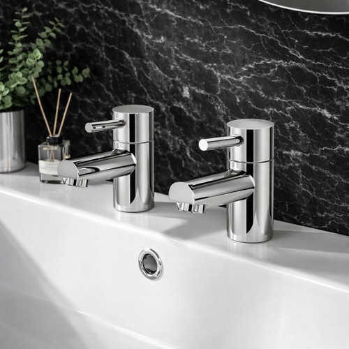 Plan round bathroom taps - bathroom,