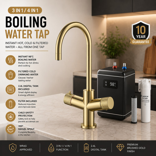 Boiling water kitchen - boiling, 98c