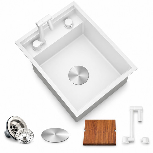 White stainless steel kitchen - white,