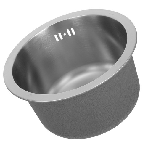 Silver stainless steel round - silver,