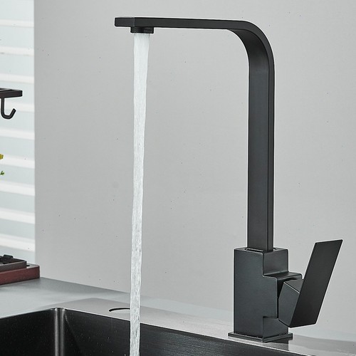 Black kitchen mixer taps 360 - black, 360°