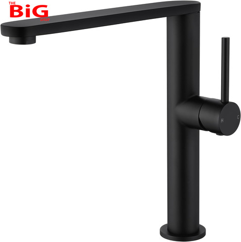 Black kitchen tap mixer - black,