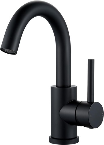 Black basin mixer tap - mixer, 360°
