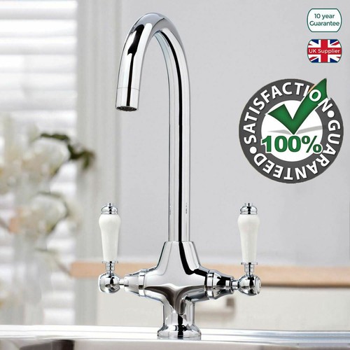 Traditional kitchen sink - traditional, mixer