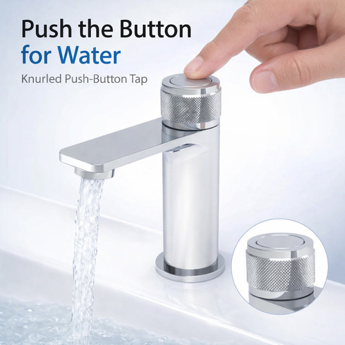 Chrome push button - push, mixer